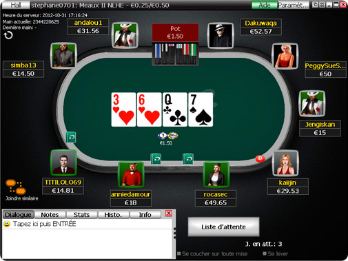 Table BetClic Poker